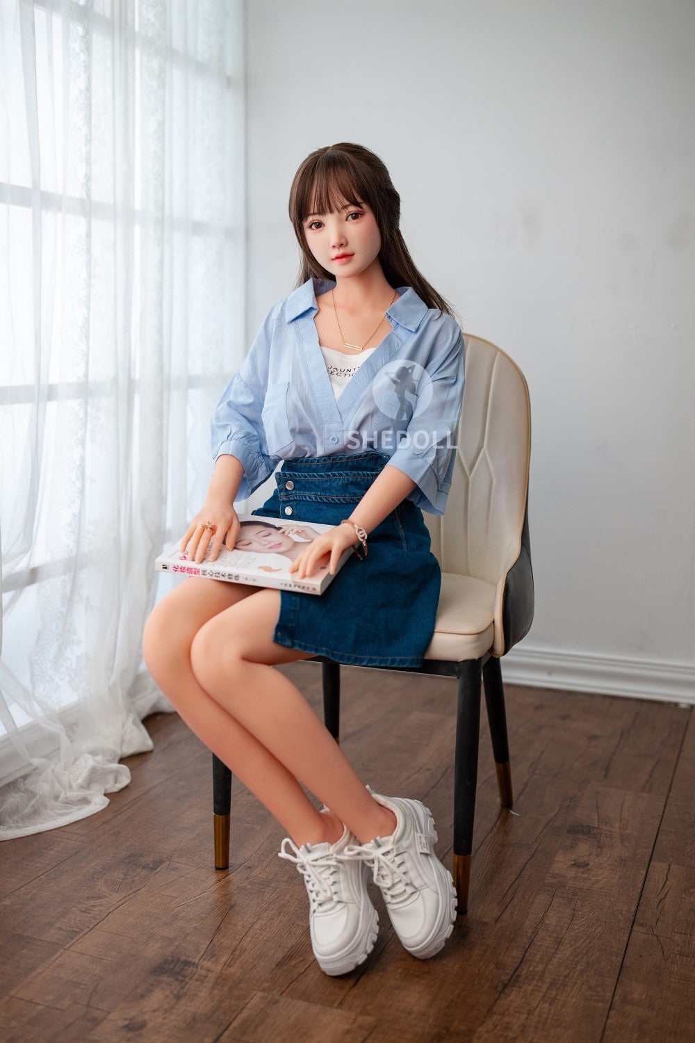 Solfylt sexdukke (SHEDOLL 148 cm D-cup #SH002 TPE+Silicon)