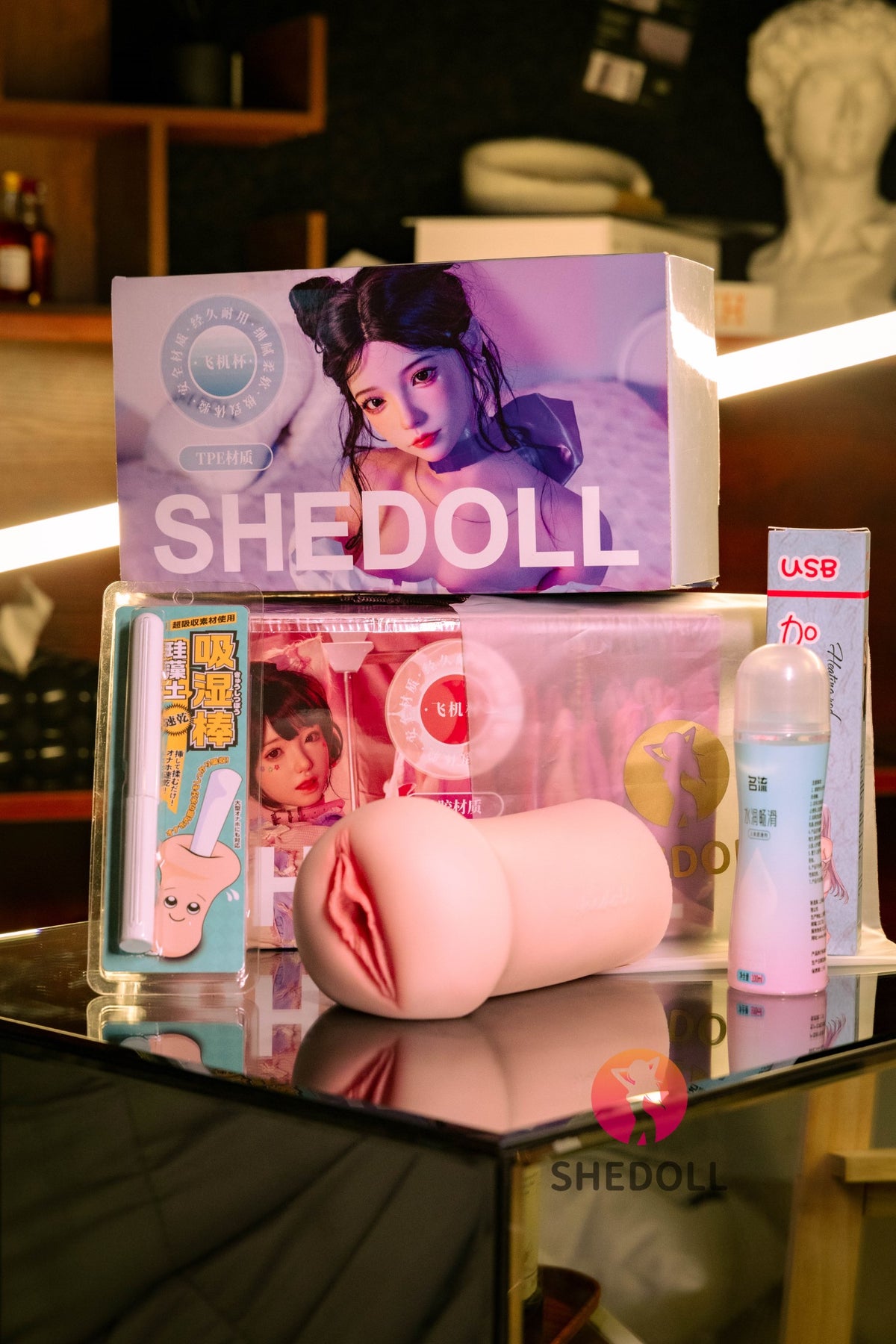 Realistisk onani (SHEDOLL #SH160 Silikon og TPE)