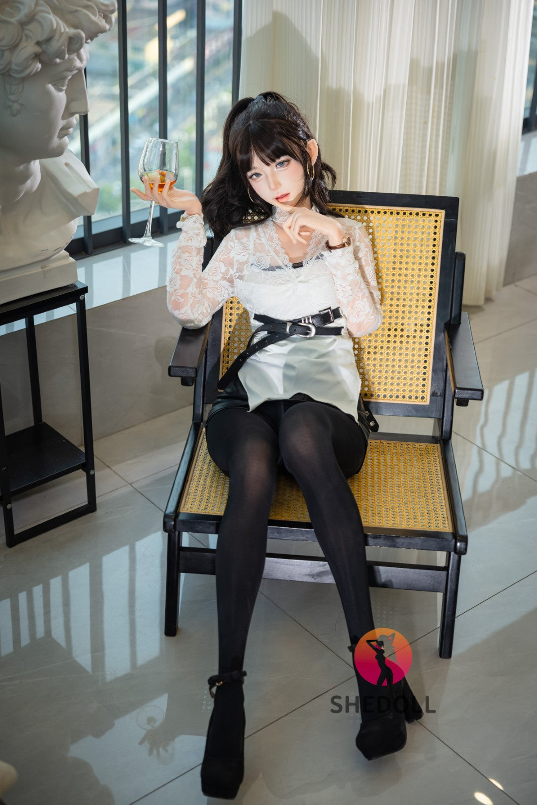 Lina sexdukke (SHEDOLL 152 cm A-cup #SH202 2.0 silikon)