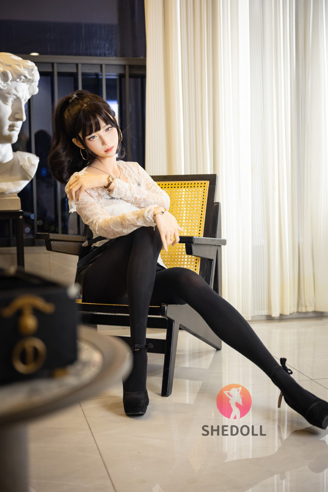 Lina sexdukke (SHEDOLL 152 cm A-cup #SH202 2.0 silikon)