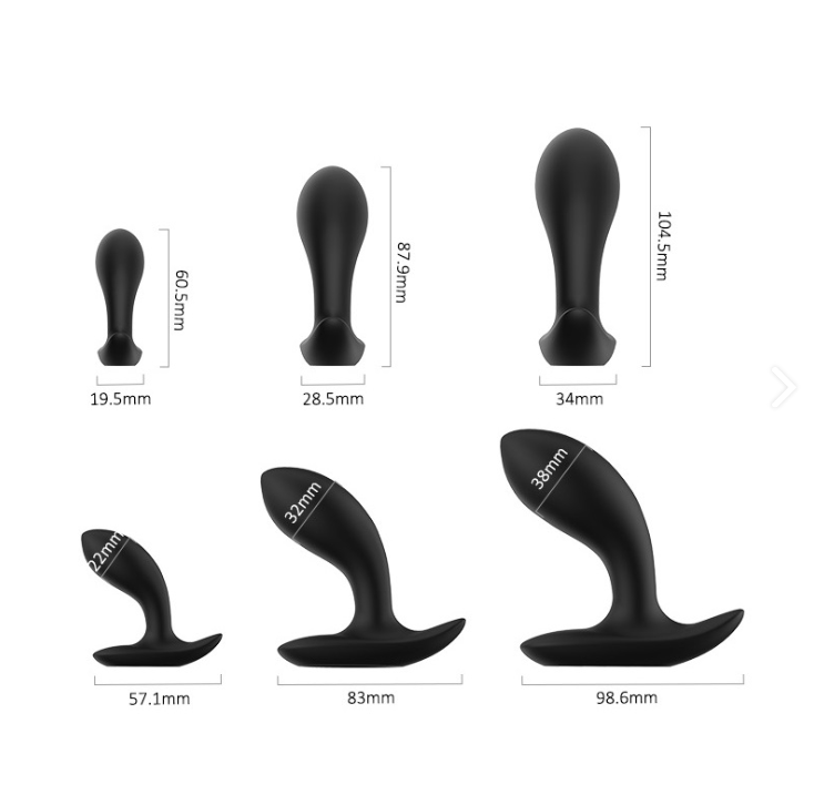 Curved Buttplug - Set of 3 Sizes