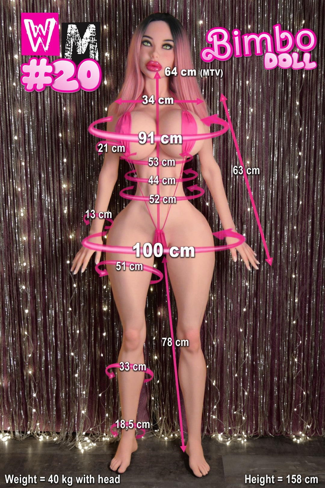 Bimbo sexdukke (WM-Doll 158cm K-cup #496 TPE)