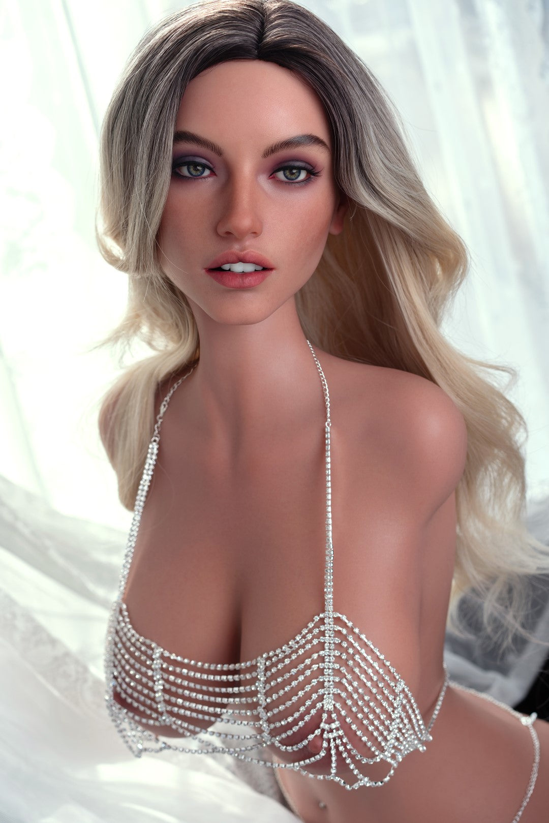Gabriella overkropp sexdukke (Zelex 109cm g-cup ZXE216-1 SLE silikon) EXPRESS