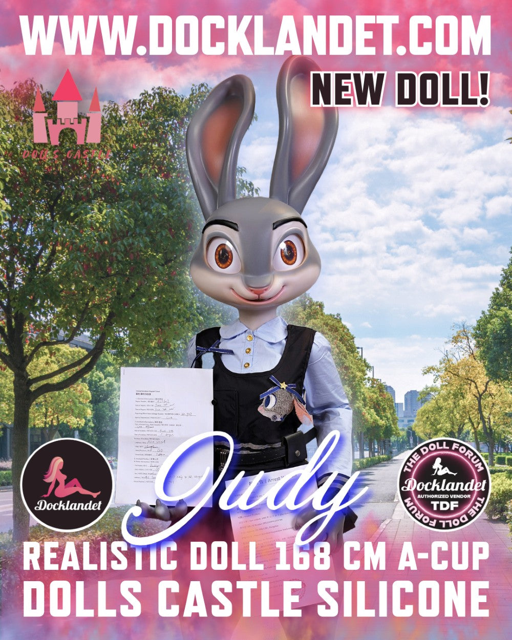 Judy the Rabbit Sex doll (Dolls Castle 168cm A-cup silicone)