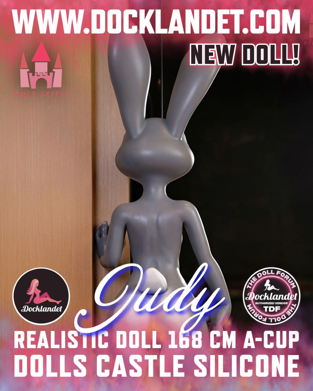 Judy kaninen sexdukke (Dolls Castle 168cm a-cup Silikon)