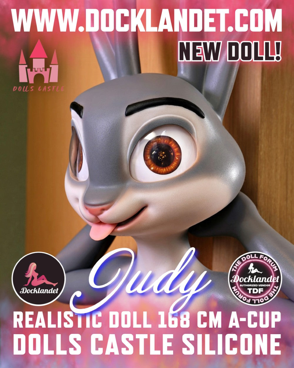 Judy kaninen sexdukke (Dolls Castle 168cm a-cup Silikon)