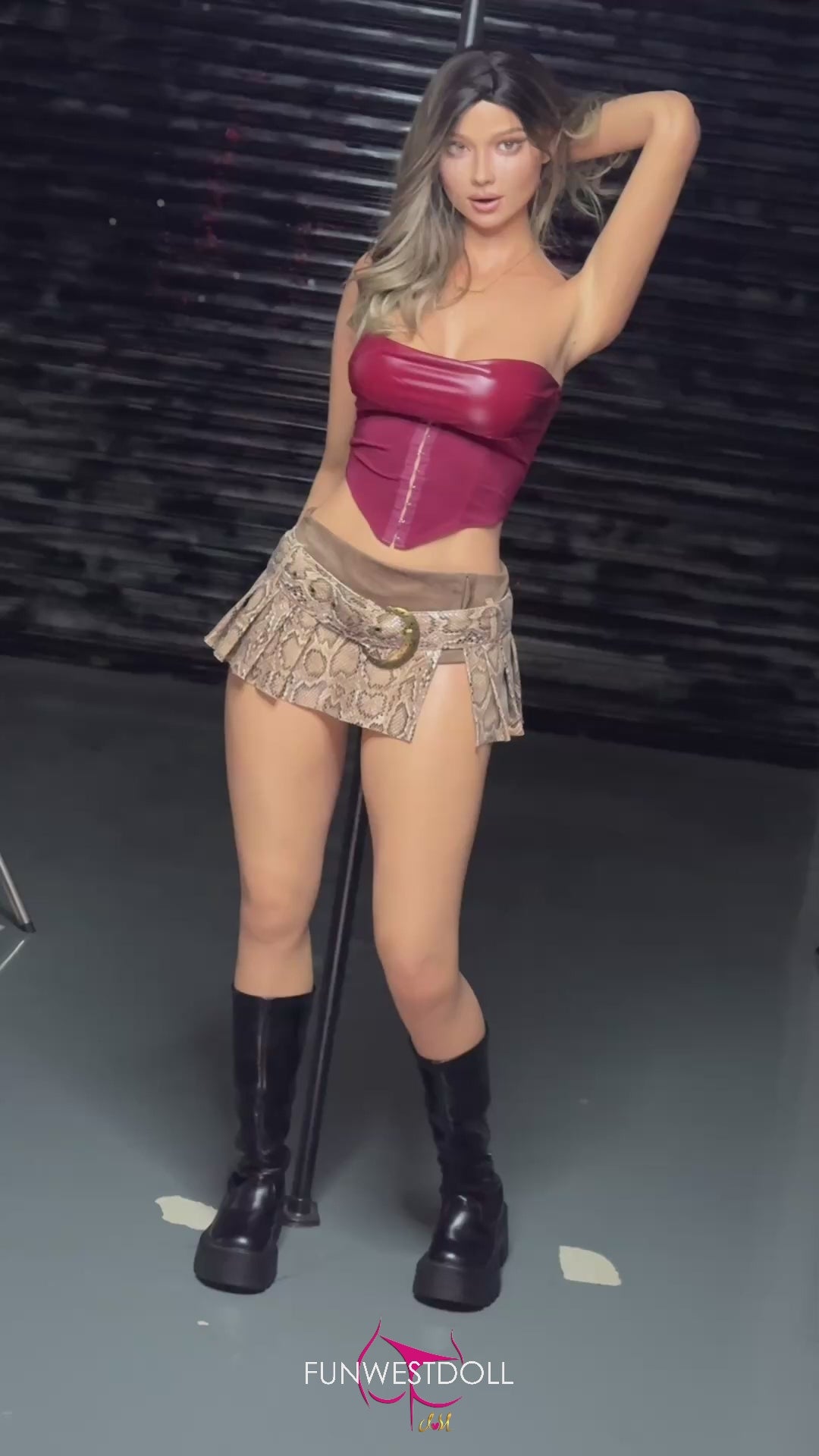 Rose sexdukke (FunWest Doll 168 cm D-cup #043SJ RST silikon)