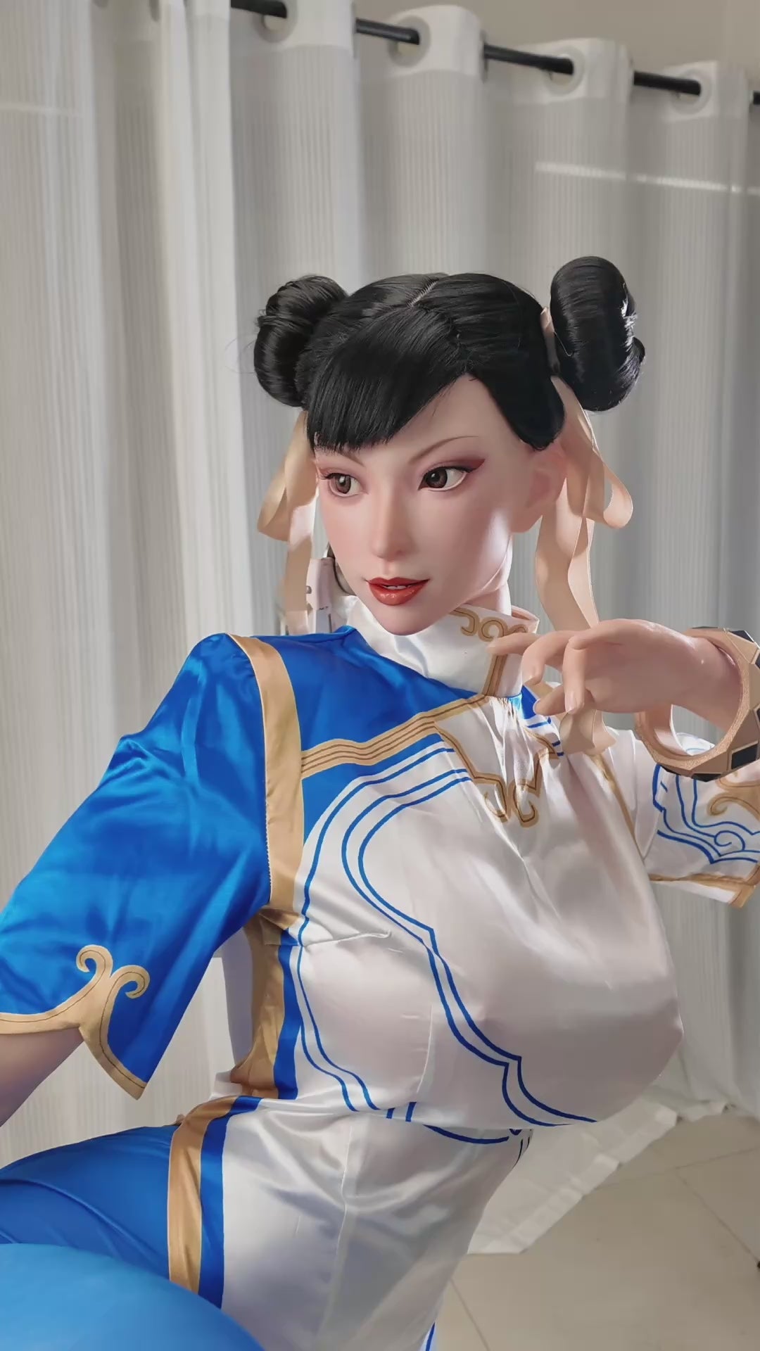 Chun Li sexdukke (Game Lady 169 cm F-cup nr. 47-1 silikon)
