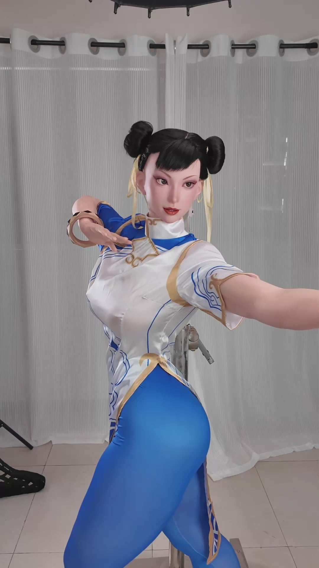 Chun Li sexdukke (Game Lady 169 cm F-cup nr. 47-1 silikon)