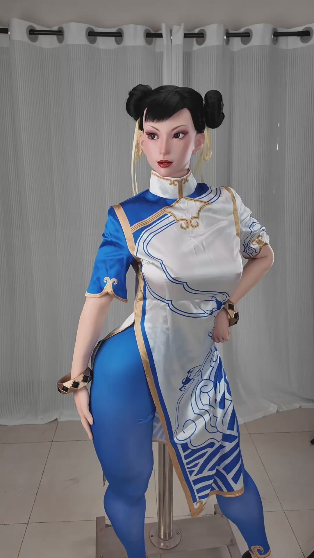 Chun Li sexdukke (Game Lady 169 cm F-cup nr. 47-1 silikon)