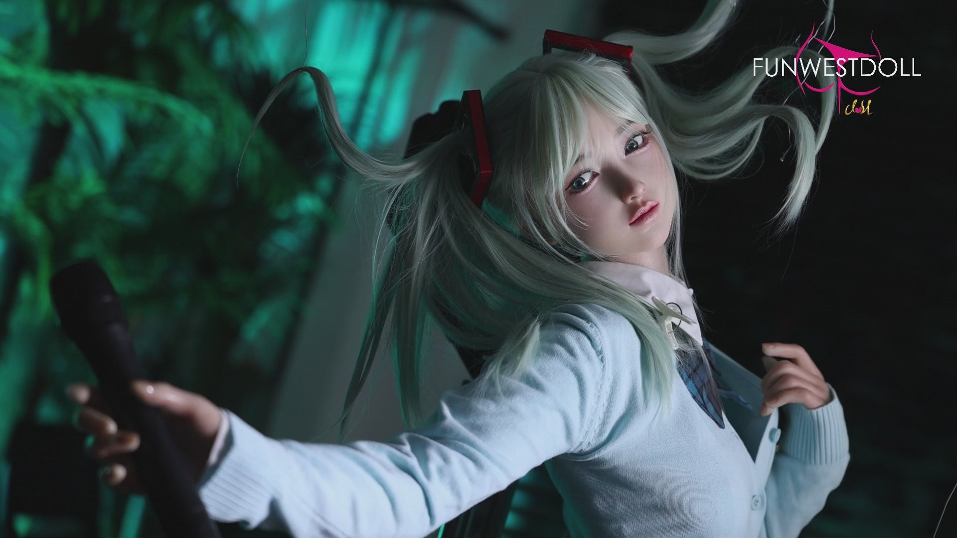 Hatsune Miko sexdukke (FunWest Doll 159cm a-cup #041S silikon)