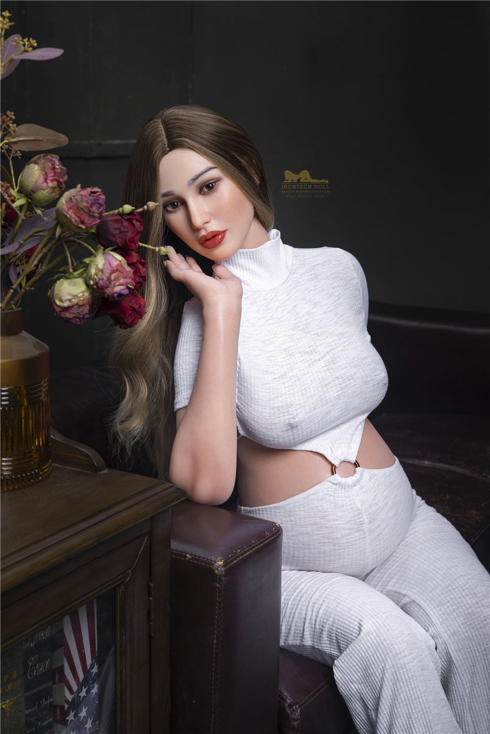Pearl gravid sexdukke (Irontech Doll 158cm d-cup S19 silikon)