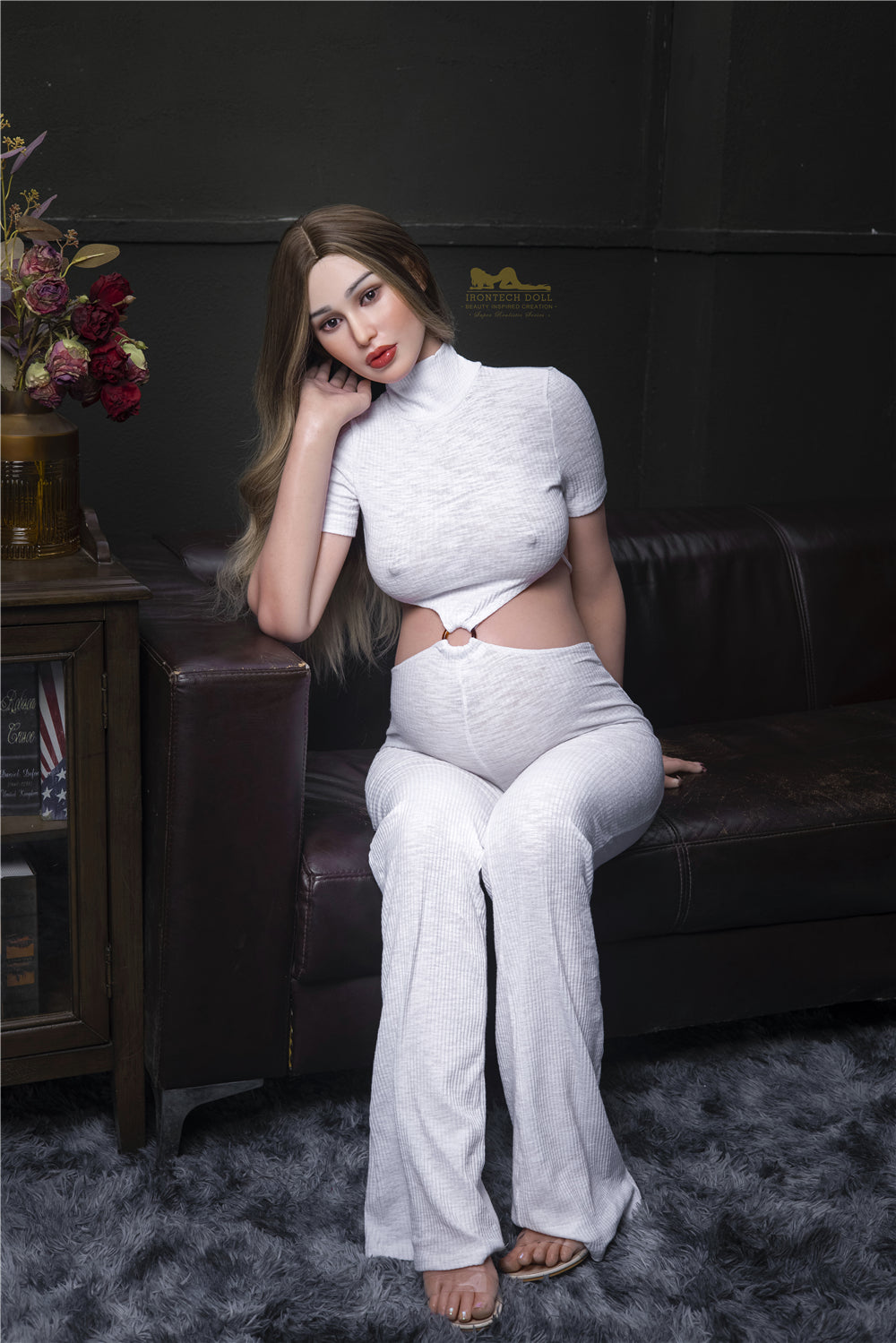 Pearl gravid sexdukke (Irontech Doll 158cm d-cup S19 silikon)