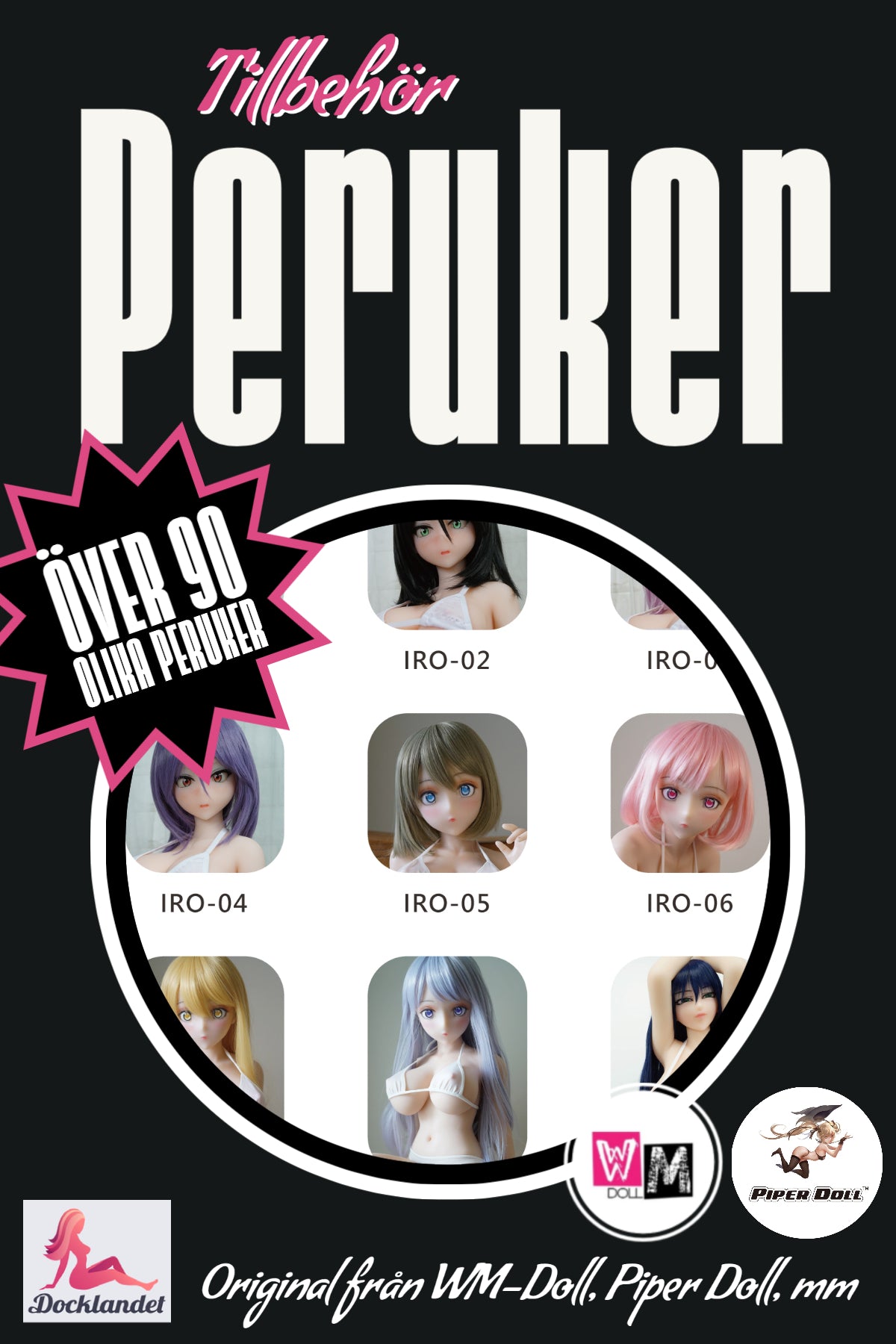 Parykk (velg mellom 94 forskjellige)